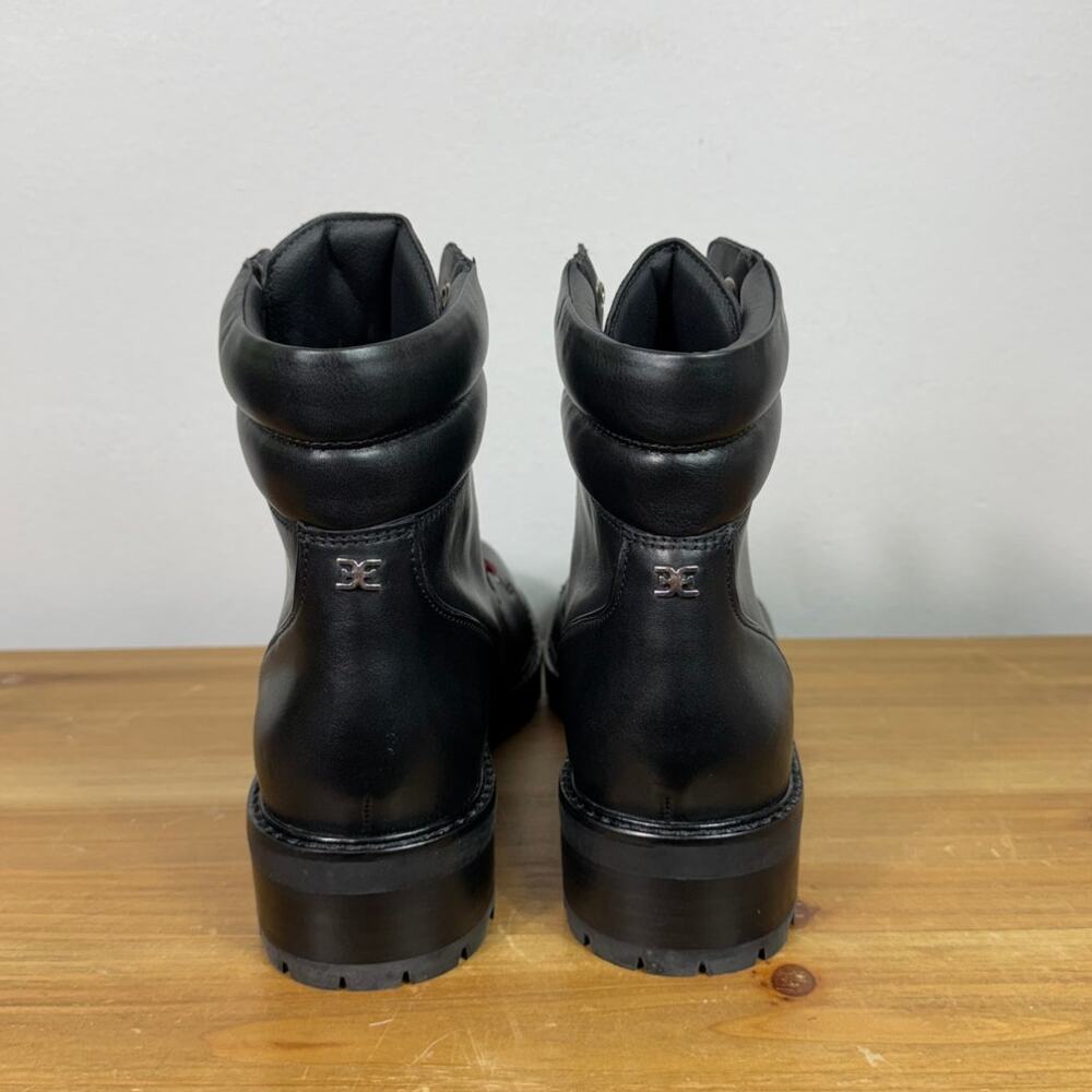 Sam Edelman Tamia Combat Boots in Black Leather Women's Size 10 - Picture 7 of 10